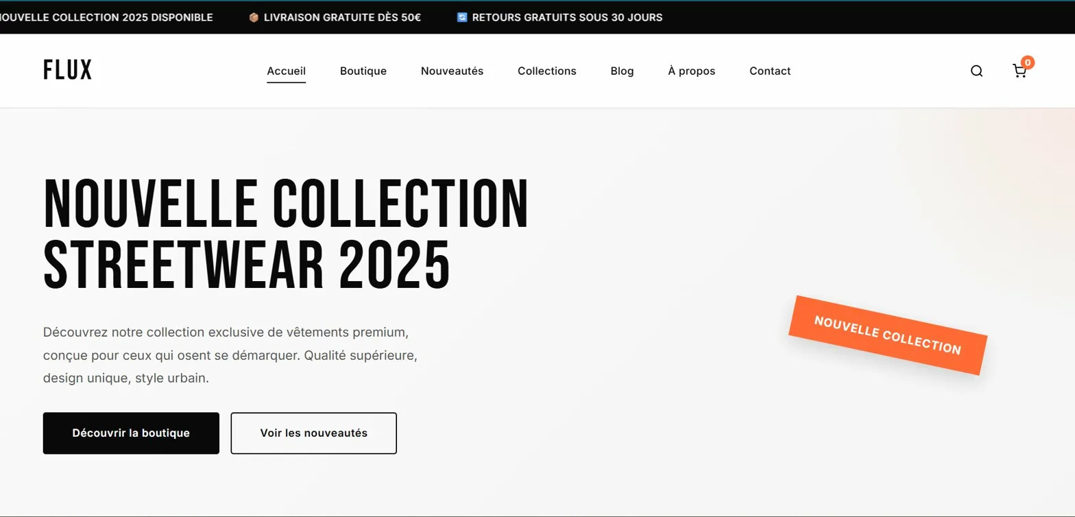 FLUX - E-commerce streetwear