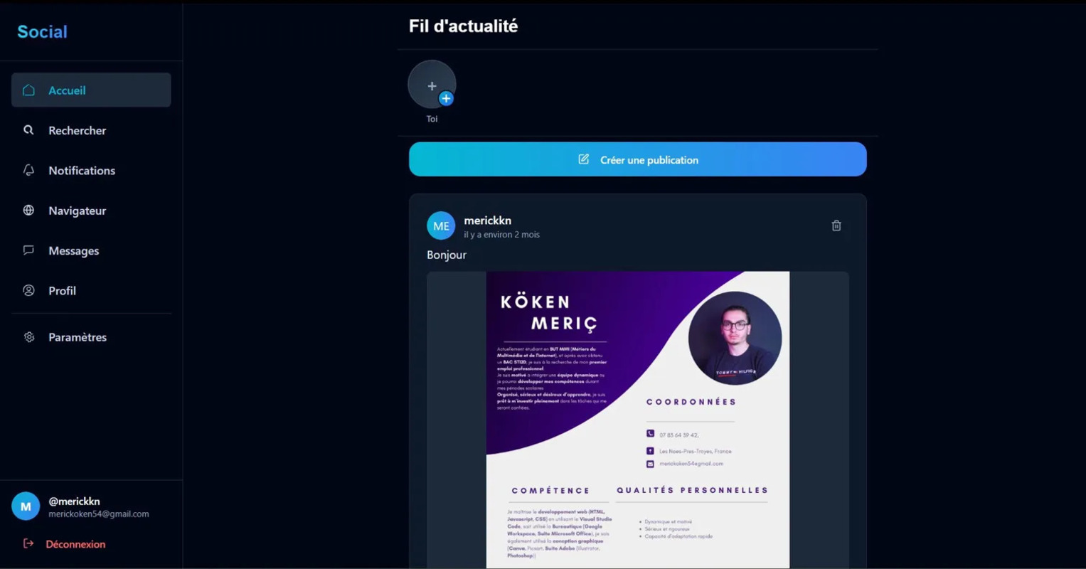 Nexus Social - Plateforme sociale